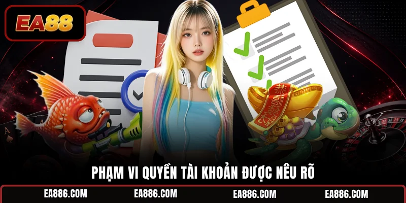 Phạm vi quyền tài khoản được nêu rõ