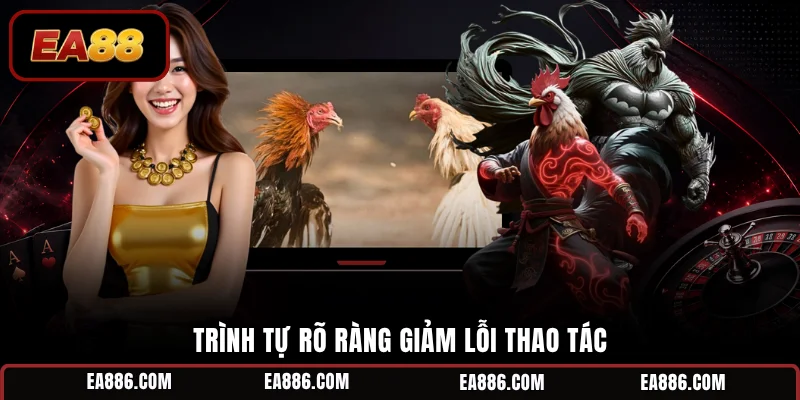 Trình tự rõ ràng giảm lỗi thao tác